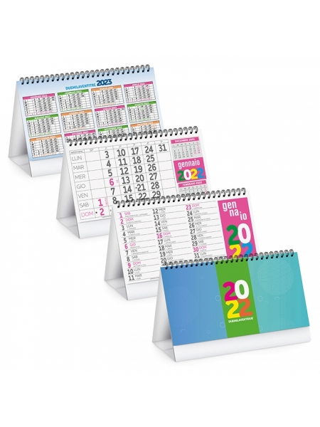 Calendario da tavolo Multicolor Fluo 19x14,5